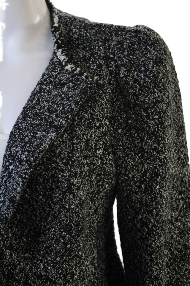 Blazer Joseph Ribkoff Mujer Diseñador Negro Manga Larga Cuello Talla 8 Foto 2 de 4