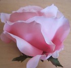 4.5" Soft Pink  Silk  Rose Silk Flower Hair Clip, Wedding, Prom, Dance, Party  — photo 3