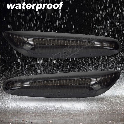 2x Schwarz Led Seitenblinker Blinker Für BMW 3er E46 E90 E91 E92 E60 E61 E81 E87 - Afbeelding 9 van 12