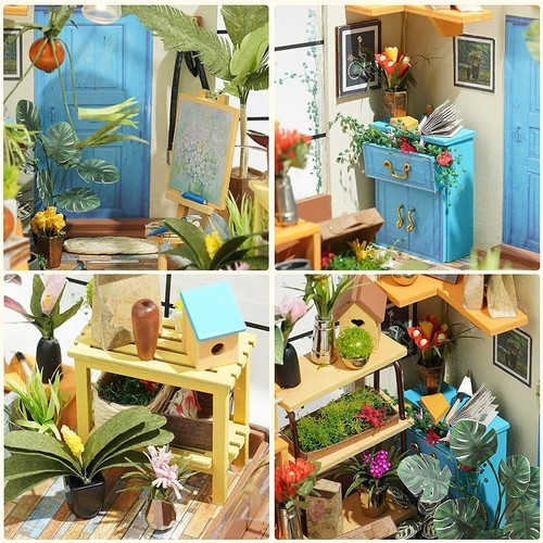 LED Rolife Cathy’s Flower House DIY Miniature Doll House Dollhouse - Picture 6 of 11