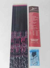 12pk Carbon Express Mayhem Hot Pursuit 250: 30" Uncut Shafts + Inserts 50626