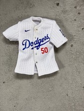 PB-JESY-50: 1/12 Custom miniature Fabric Dodgers Betts 50 Jersey for 6" Figure