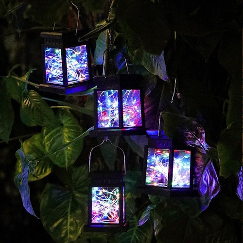 30 LED Solar Powered Lantern Lights Waterproof Hanging Outdoor Garden Lamp Decor - Picture 32 of 40