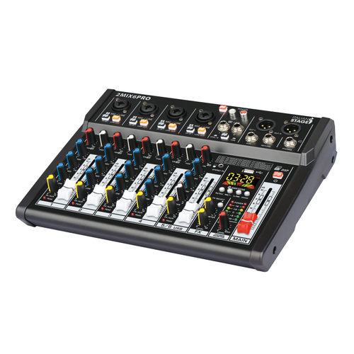 ITALIAN STAGE 2MIX6PRO Mixer Audio con Lettore USB BT , Registratore ed effetti - Foto 2 di 2