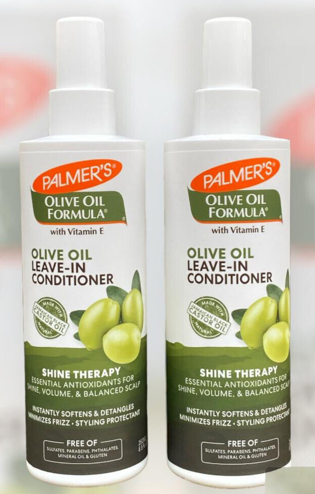 2 x Palmers Olive oil Formula Shine Therapy Leave-in Spray Conditioner 250ml