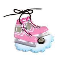 Hockey Skates Girl Personalized Christmas Tree Ornament