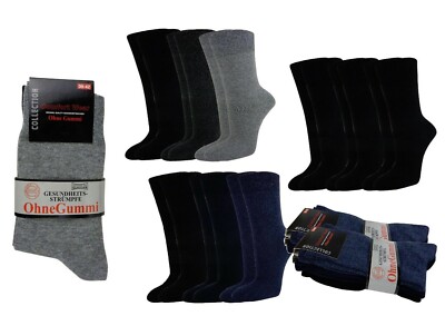 6 Paar Herren Wellness Socken  venenfreundlich  ganz ohne Gummi 1B2