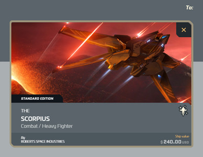 Star Citizen - Ship Upgrades - to - Scorpius - Limited CCU
