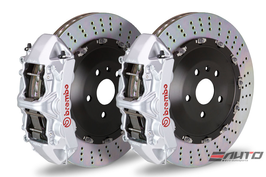 Brembo Front GT BBK Brake 6pot Caliper Silver 405x34 Drill Disc