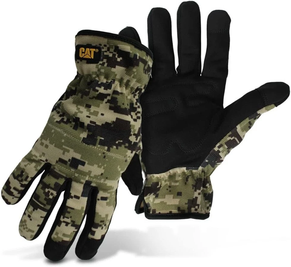 Guantes de palma acolchados compatibles con pantalla táctil CAT, camuflaje, espalda de spandex GRANDES NUEVOS CON ETIQUETAS Foto 2 de 4