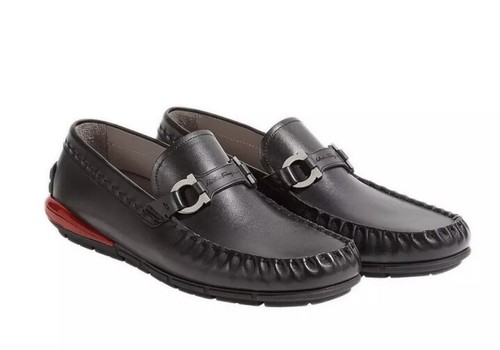 Salvatore Ferragamo Men Gancini Moccasin Black Size 7