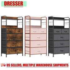 Chest of 5 Drawers Dresser Tower Cabinet Storage for Bedroom Organizer w/ Shelf