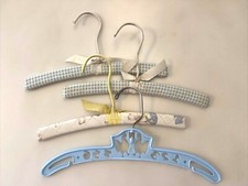 Vintage Children's Toddler Hangers Clothing Plastic Roosters Gingham Quilted