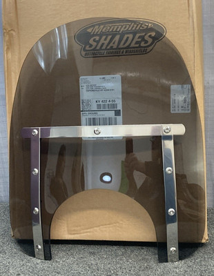 NEW GENUINE MEMPHIS SHADES 2313-0275 Slim 15'' Windshield 9'' Headlight BLK SMOKE