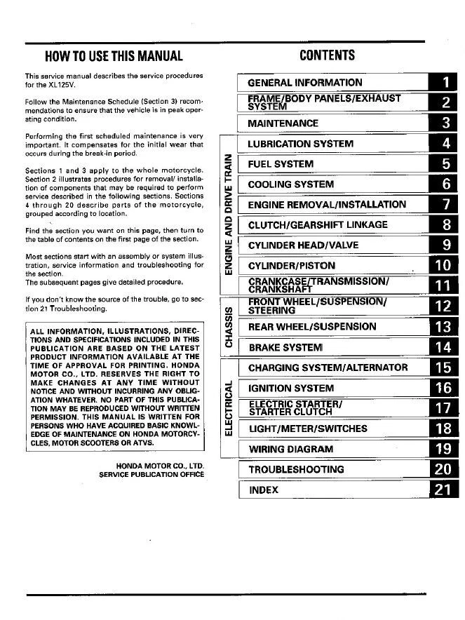 Honda XL125 V1 Varadero Service Repair Workshop Manual USB 2001 - 2005 - Image 3 of 4