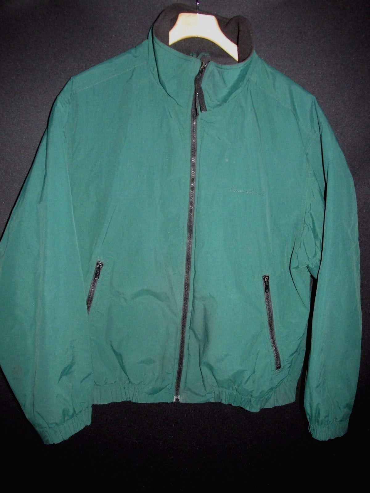 Eddie Bauer Green Nylon Fleece lined 
