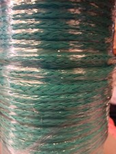 1/4 inch Hollow braid polypropylene rope 291 ft.spool. Aqua. Made in the USA