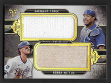 2024 Topps Triple Threads Dual Jumbo Relic, Perez, Bobby Witt Jr #48/48 Bookend