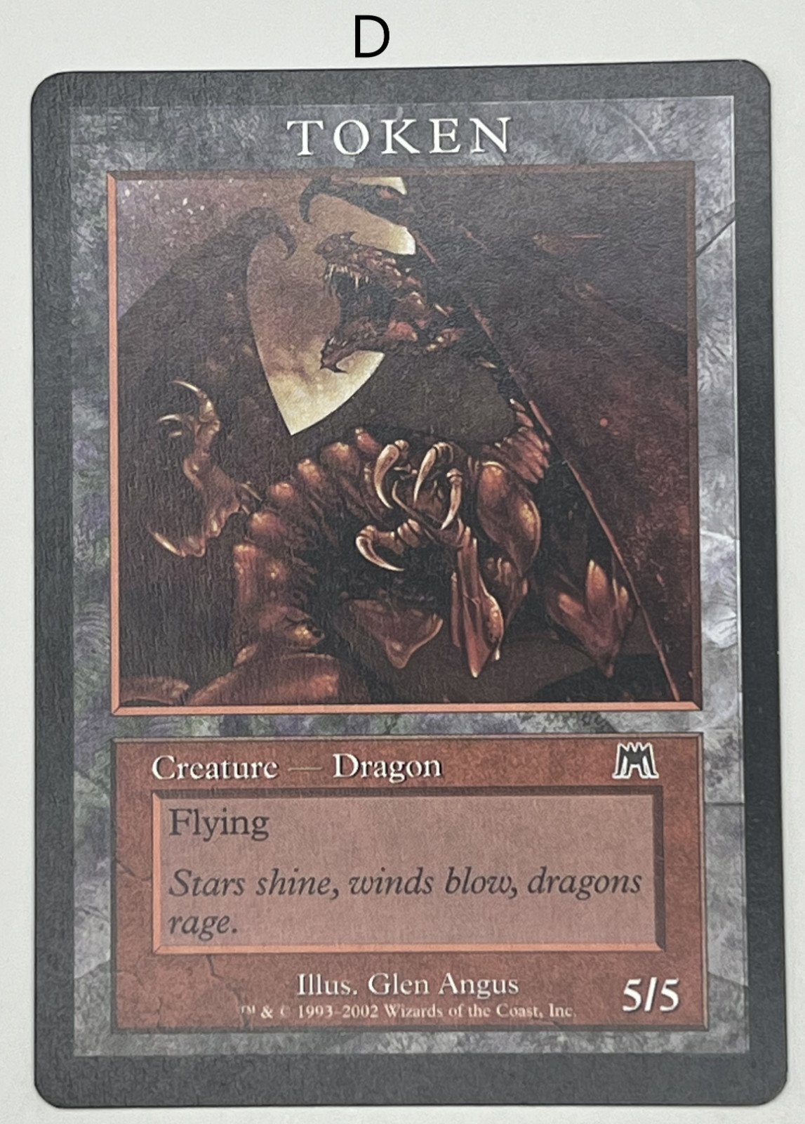 MTG Magic Player Rewards Dragon Token Onslaught NM