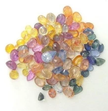 SAPPHIRE MIXED COLOR, SHAPES AND SIZES 10 CARATS EARTH MINED AND TREATED 