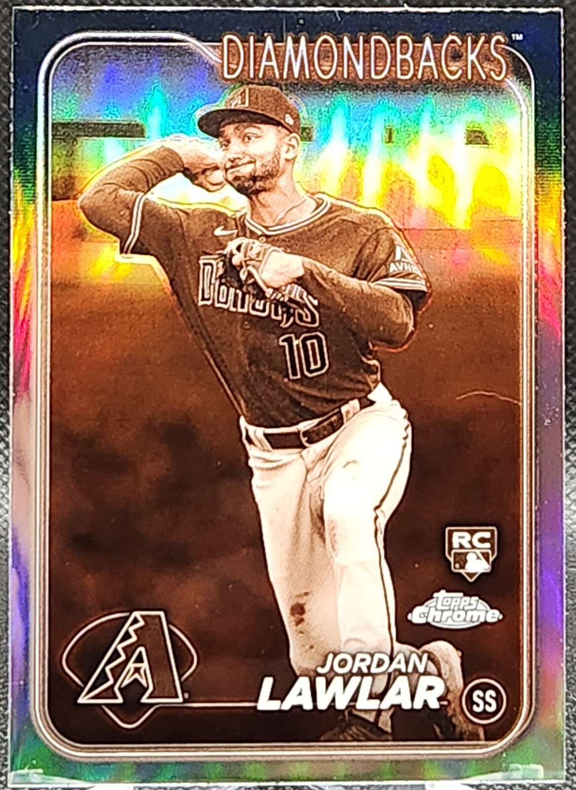 2024 Topps Chrome Jordan Lawlar RC #229 Sepia Refractor Arizona Diamondbacks
