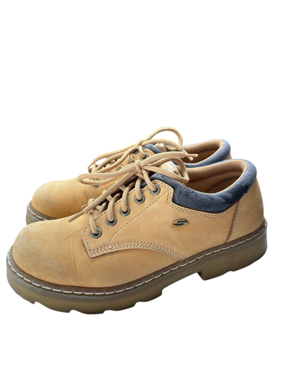 SAOLA Scarpa da donna Oxford Skechers suola a strappo grossa taglia 7 5 pelle marrone grunge Y2K anni 90