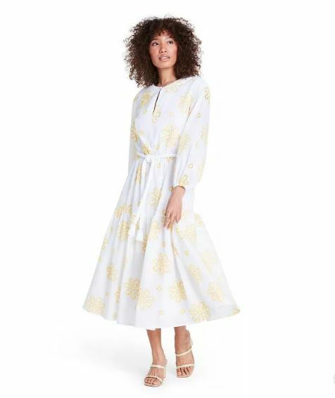 Floral Embroidered Dress - ALEXIS White 