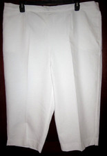 Alfred Dunner Woman Plus New Sz 22W Cropped Capri Pants Slacks Textured Pull On