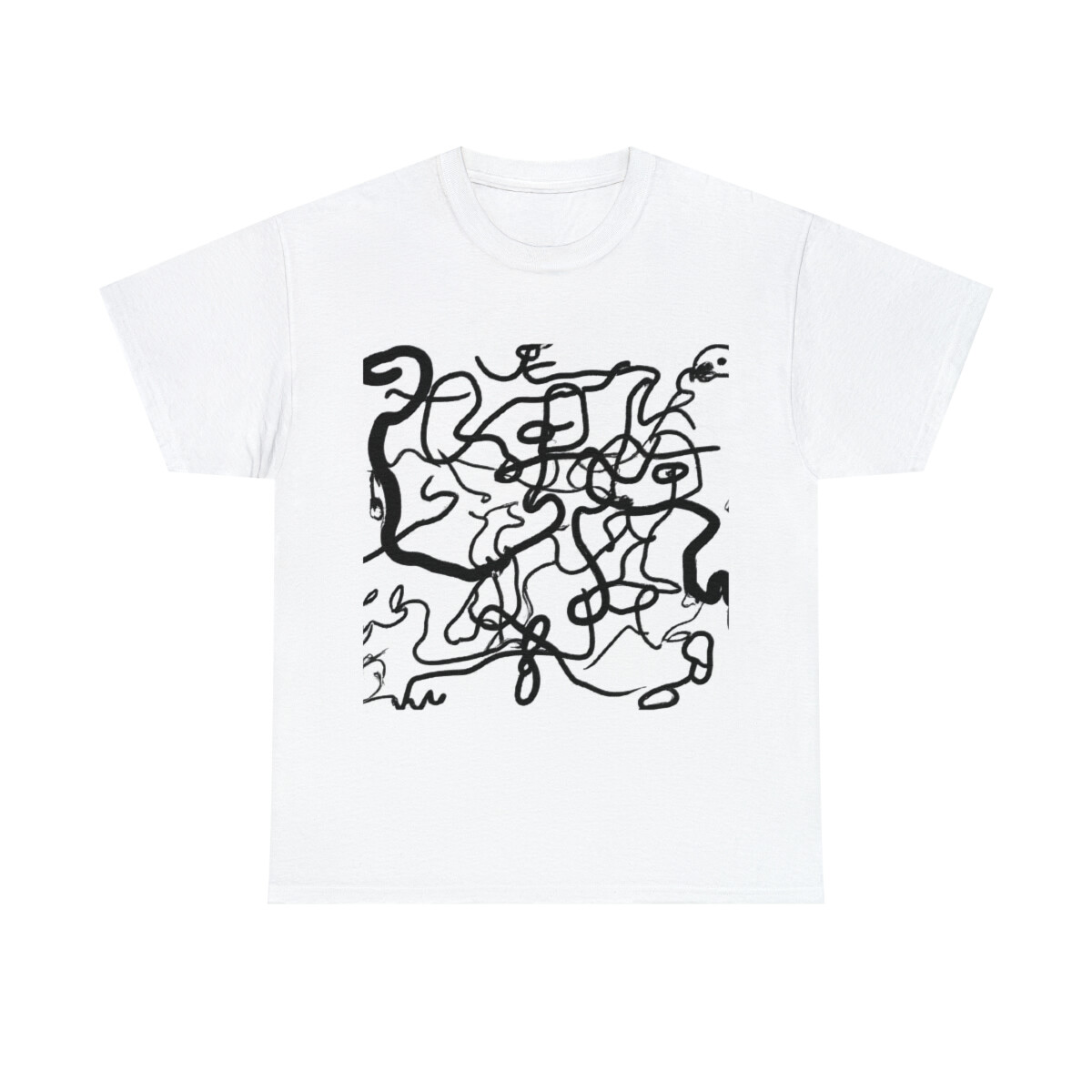 T Shirt Unisex Random Doodle Drawing Odd Curiosity Obscure Art