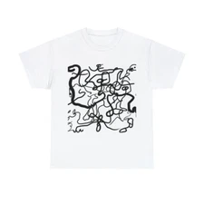 T Shirt Unisex Random Doodle Drawing Odd Curiosity Obscure Art Quirky Weird Tee