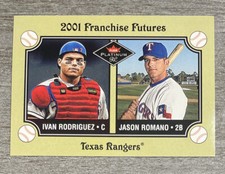 Ivan Rodriguez Jason Romano  2001 Fleer Platinum Franchise Futures #462   *G406*