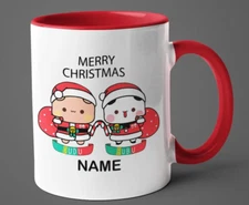 Bubu and Dudu Christmas Coffee Mug | 11 Oz | Couple Gift | Peach And Goma | Bub