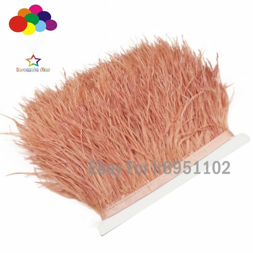 59 Colors 1/5/10 Ostrich Feather Trimming Fringe Tassels Plume with Satin Ribbon - Picture 17 of 71