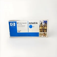 Genuine HP Color LaserJet Q2681A Cyan Printer Toner Cartridge 3700 NEW