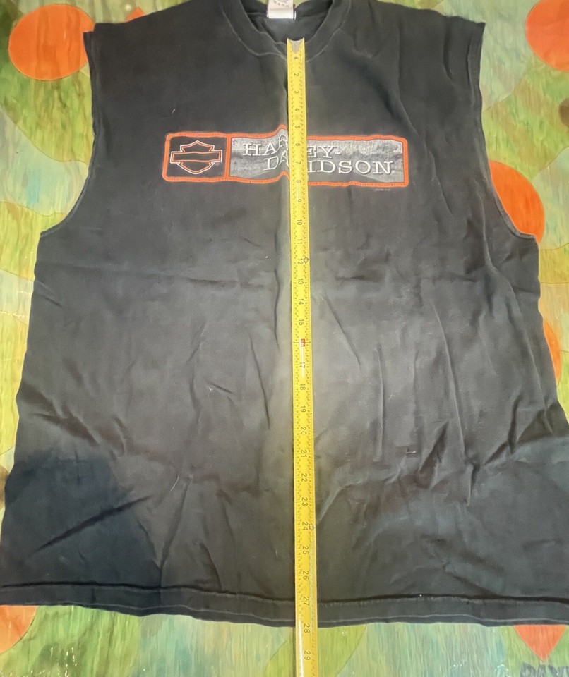 Harley Davidson Men’s XXL Tank Top Vintage Made In USA Black Paducah