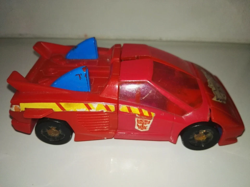 Transformers G1 Red Car robot Hasbro/Takara 1991 Autobot , Turbomasters Flash - Imagen 3 de 4
