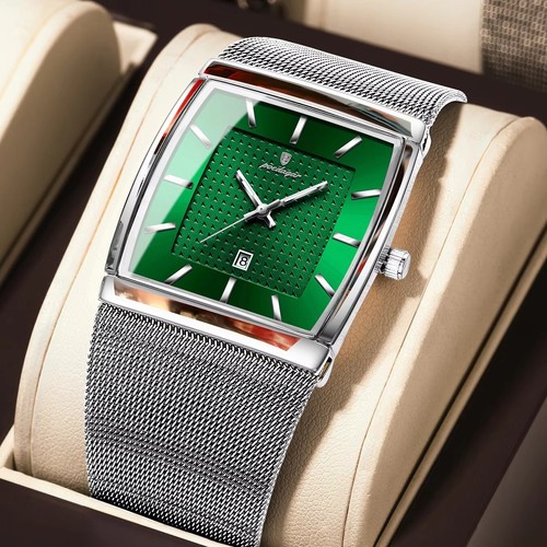 POEDAGAR Top Original Men Watch Waterproof Luminous Date Rectangle Man Watch - Picture 15 of 15