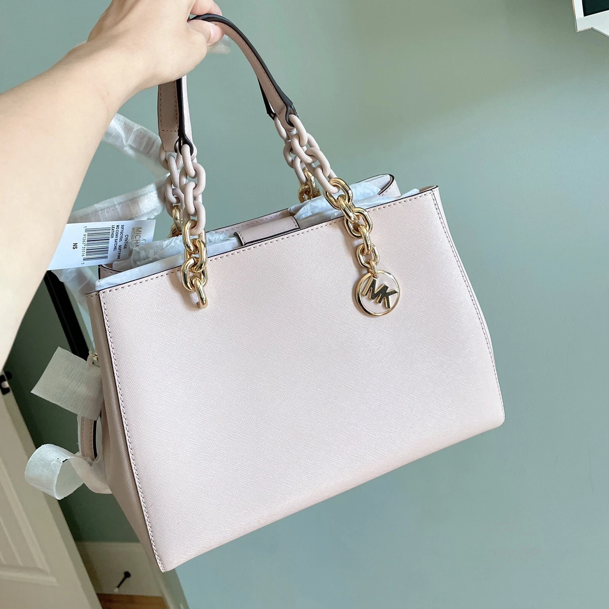 Michael Kors Cynthia Medium Satchel Pale Pink