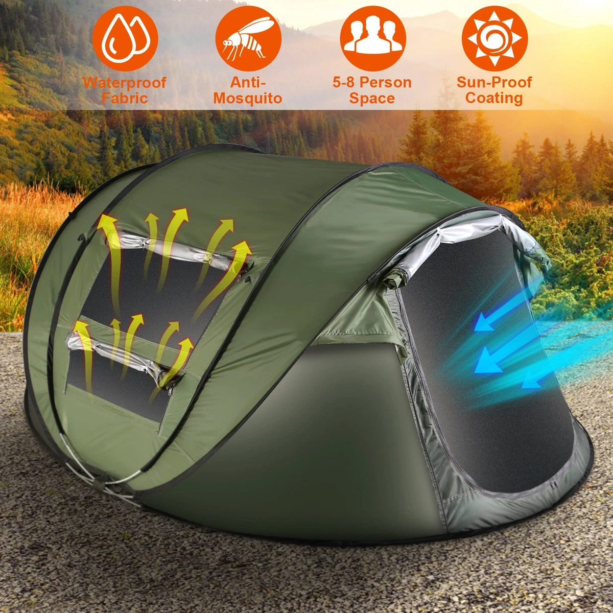 5-8 Person Family Tent Freight Free Tents Outdoor Camping