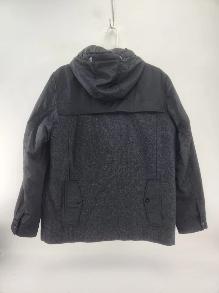 Chaqueta con capucha utilitaria English Laundry para hombre mezcla de lana talla XL Foto 2 de 4