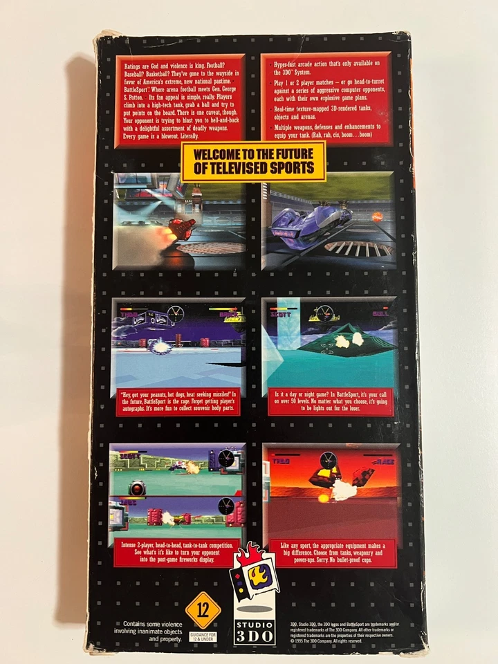 BattleSport (Panasonic 3DO, 1995) Studio 3DO Game - Complete - Image 2 of 4