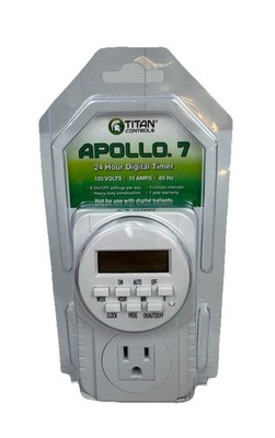 Titan Controls Apollo 7 - One Outlet Digital Timer - up to 8 Daily Settings