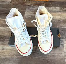 Converse Chuck Taylor All Star High Top Optical White Canvas Sneaker W 9 W7650