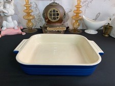 LE CREUSET Blue Square Baking Roasting Dish BJ6 23cm x 23cm/27.5cm Inc Handles
