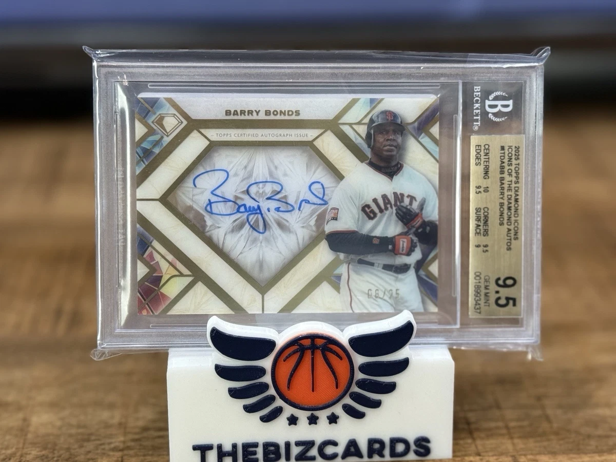 Topps Barry Bonds Autographed Baseball Sports Trading Cards