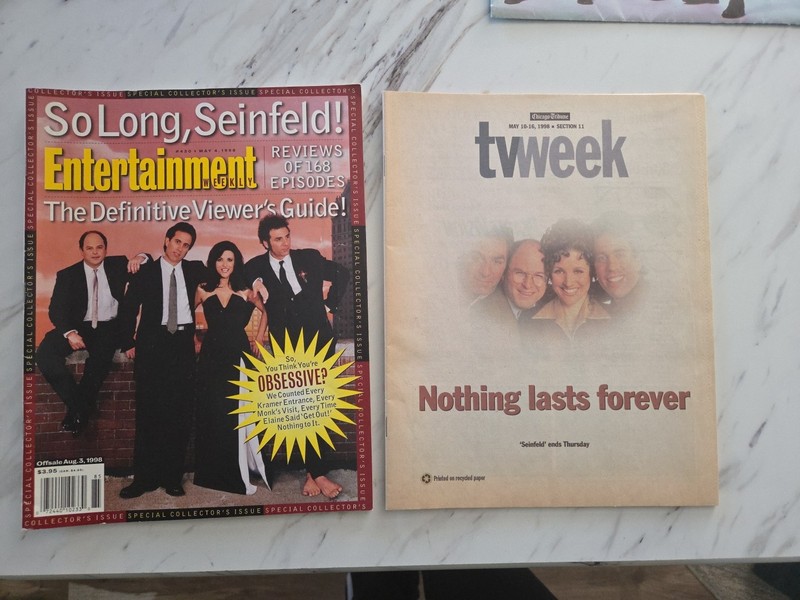 Seinfeld Lot of 2 COLLECTIBLE Publications: Entertainment Weekly + TVweek Guide 