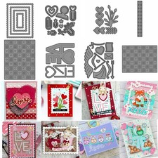 Herz Stickrahmen Metallstanzformen Stempelset Für DIY Scrapbooking Bastelkarten