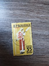 R.P. Romina Oltenia Posta 35 Bani Stamp Circa 1958