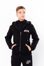 Boys  Zip-Up Sweatshirt   Warm Fleece Lining  Trendy Print,, Winter, Nosi s...