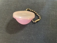 TUPPERWARE vintage mini  WONDERLIER BOWL key chain HTF!  Light Pink retro